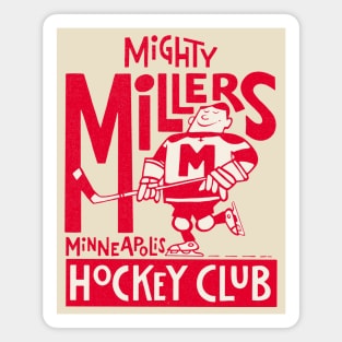 Classic Minneapolis Mighty Millers Hockey Magnet